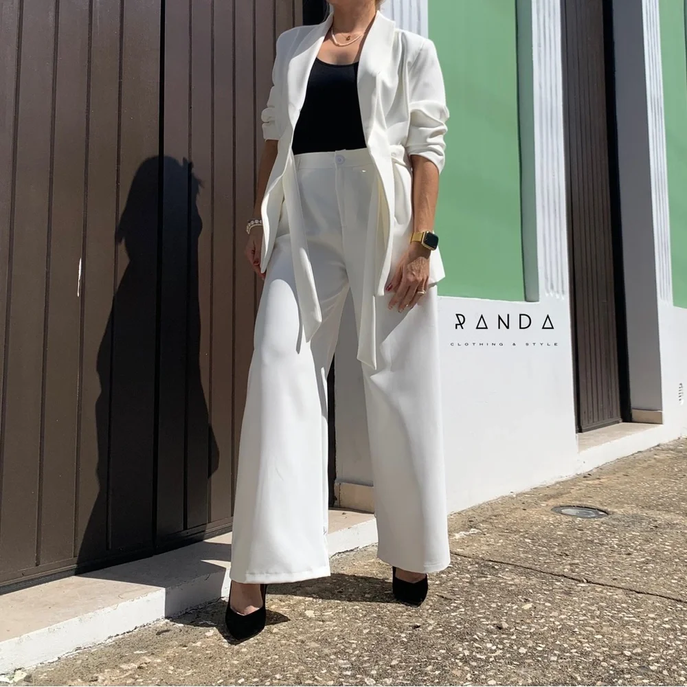 White Blazer Set - Picture 3 of 5